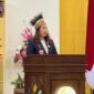 Ketua Fraksi Partai Demokrat DPRK Mimika, Dessy Putrika, menyampaikan pandangan umum
