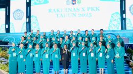 Wakil Mentri Dalam Negri, Ribka Haluk Membuka Rakernas X TP PKK di Samarinda, Kalimantan Timur