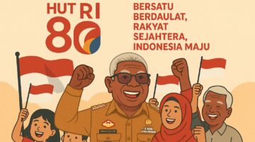 Ilustrasi Bupati Bersama Masyarakat Semarakkan HUT RI Ke-80