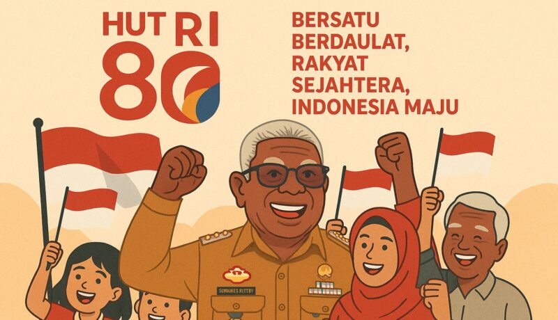 Ilustrasi Bupati Bersama Masyarakat Semarakkan HUT RI Ke-80