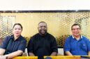 Anggota DPRD Papua Tengah, Nancy Raweyai dan Anis Labene beserta Ketua Kadin Mimika, Bram Raweyai