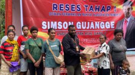 Suasana reses Anggota DPRK Mimika, Simson Gujangge di Kampung Cendrawasih, Distrik Mimika Timur, Jumat (13/3/2026). Foto : Istimewa